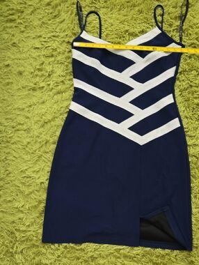 Joseph Ribkoff Navy and White Strappy Mini Dress